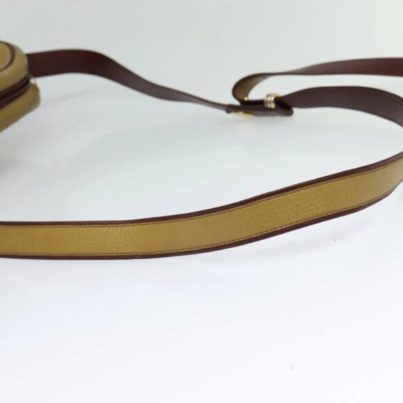 CARTIER Shoulder Bag Leather Yellow Gold Auth bs24418 - Picture 9 of 16